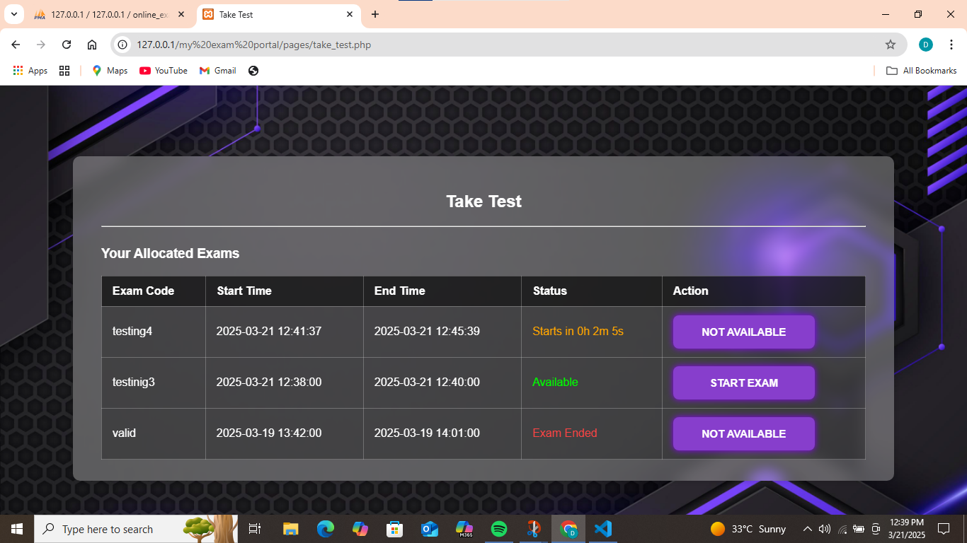 allocated-exams-page